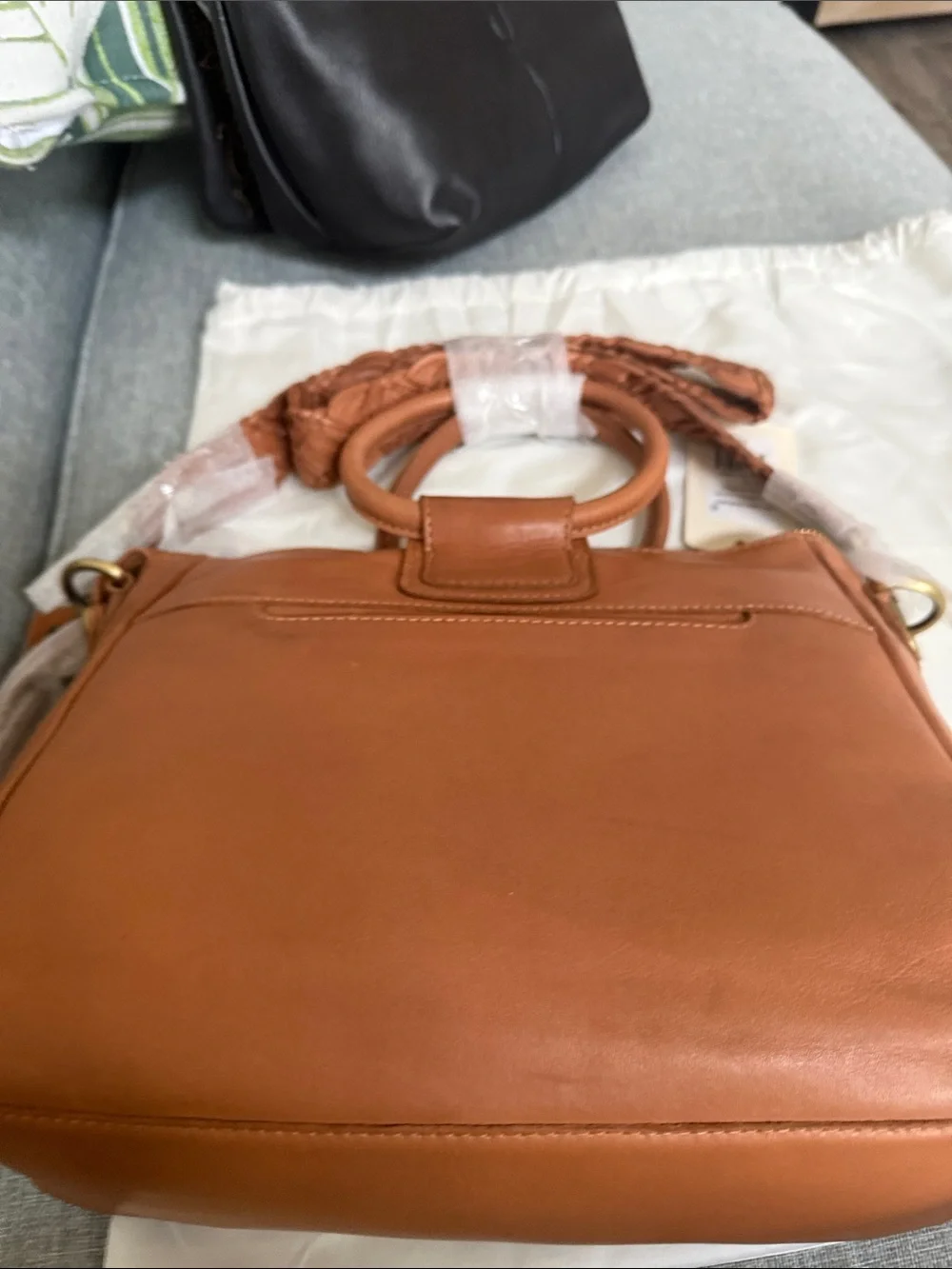 HOBO Medium Sheila Woven Detail Leather Top-Handle/Crossbody Bag - Harvest Wheat
